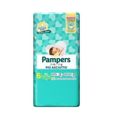 PAMPERS BABY DRY DOWNCOUNT TG.6 XL 15-30KG 13PZ