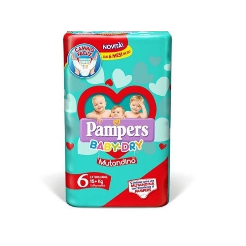 PAMPERS BABY DRY MUTANDINO TG.6  XL 15+KG 14PZ