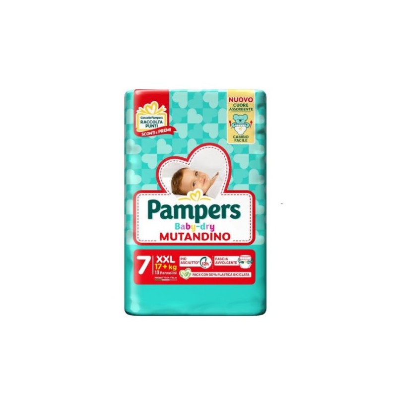 PAMPERS BABY DRY MUTANDINO TG.7 XXL 17+KG 13PZ