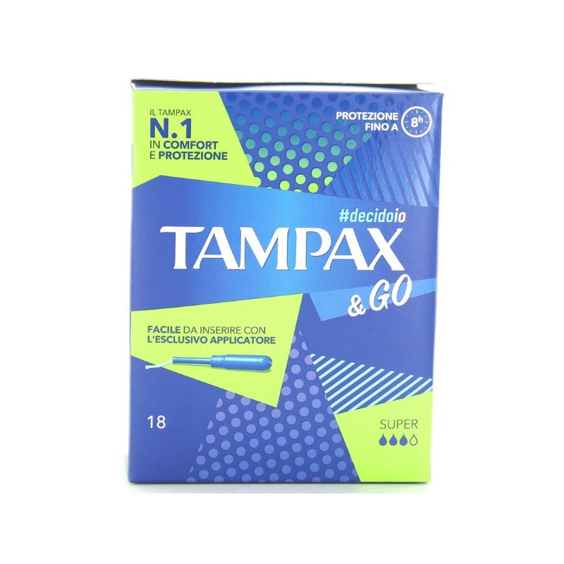 TAMPAX & GO ASSORBENTI INTERNI SUPER 18 PZ