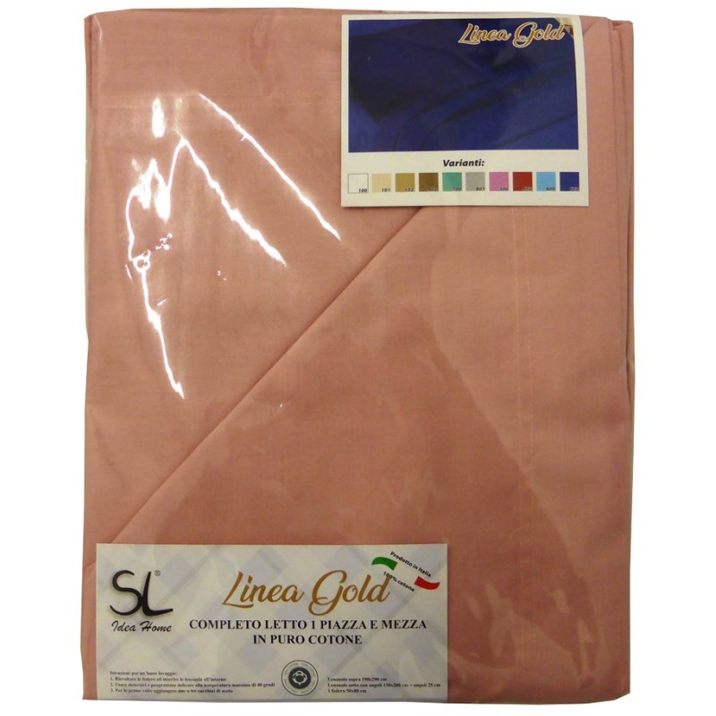 LENZUOLA COTONE GOLD 1PIAZZA E MEZZA