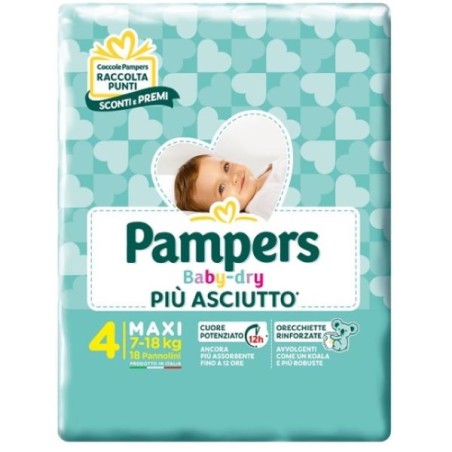 PAMPERS BABY DRY TG.4 MAXI 7-18KG 18PZ