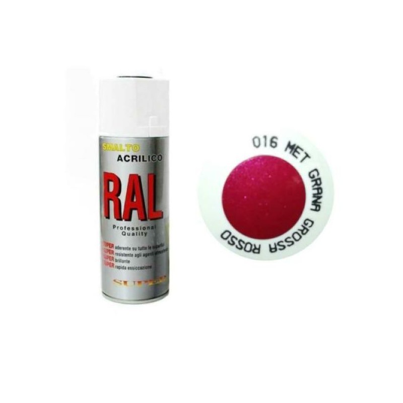 SPRAY METALLIZZATO GRANA GROSSA ROSSO