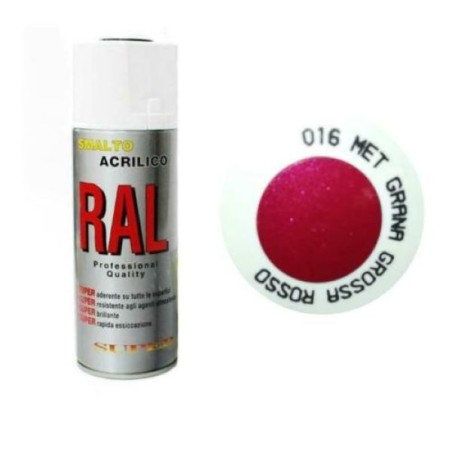SPRAY METALLIZZATO GRANA GROSSA ROSSO