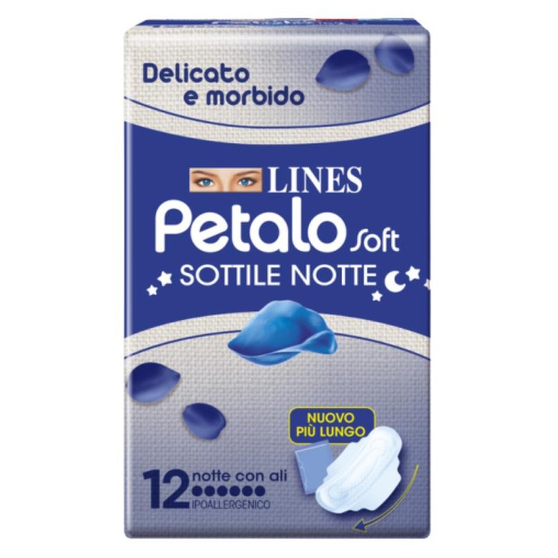 LINES PETALO SOFT NOTTE 12PZ