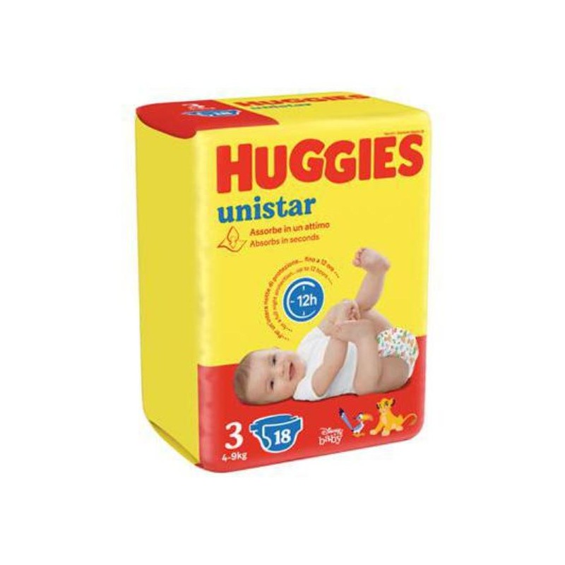 HUGGIES UNISTAR PANNOLINI TG 3 PZ 18