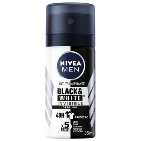 NIVEA MINI DEO SPRAY 35 ML BLACK&WHITE UOMO