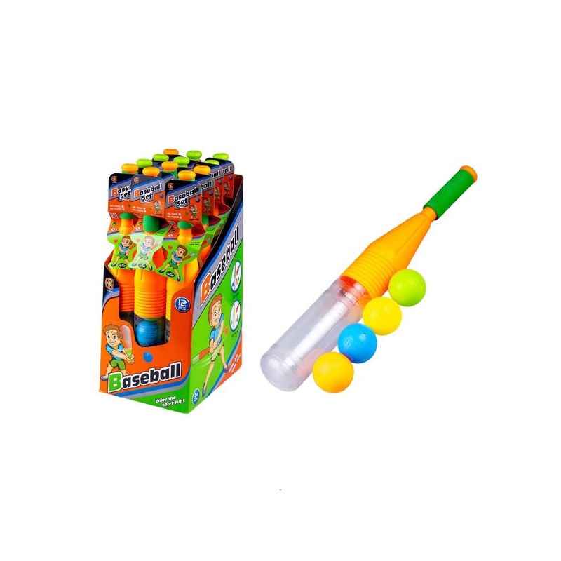 SET BASEBALL CON MAZZA 55CM + 4 PALLINE