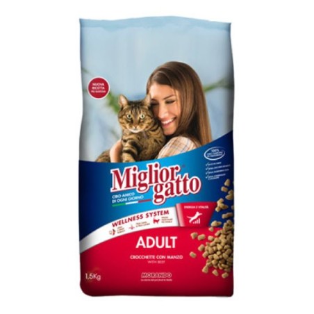 MIGLIORGATTO CROCCANTINI MANZO E FEGATO 1,5KG