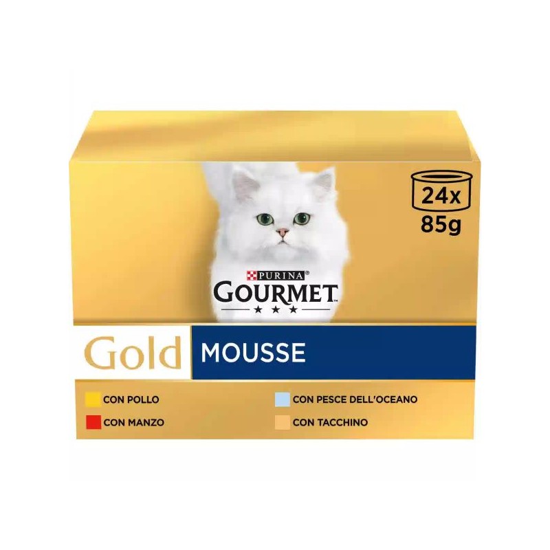 GOURMET GOLD MOUSSE MULTIPACK 24PZ DA 85GR