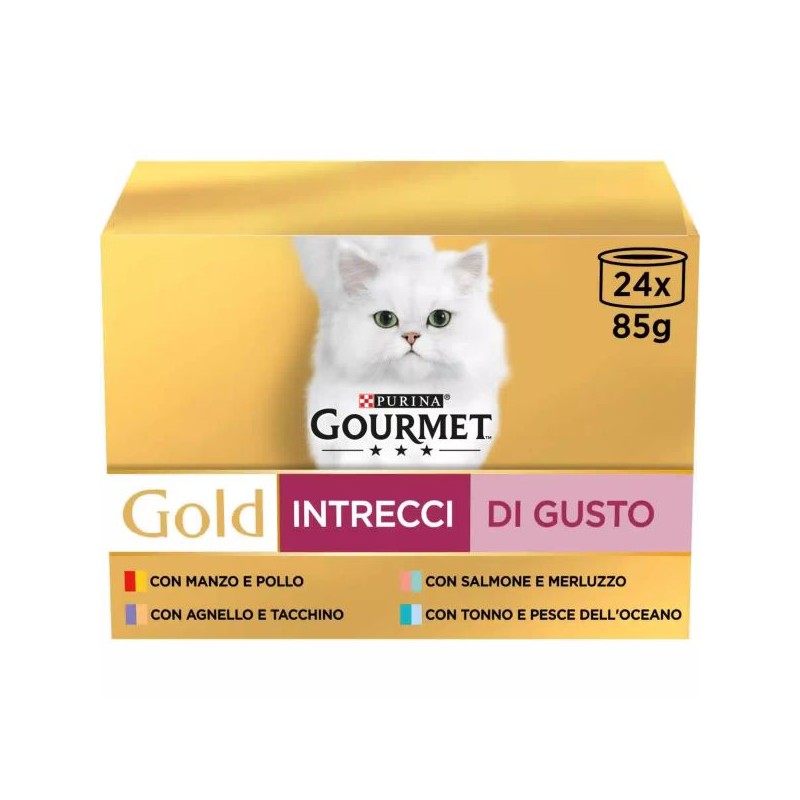 GOURMET GOLD INTRECCI GUSTO MULTIPACK 24PZ DA 85GR