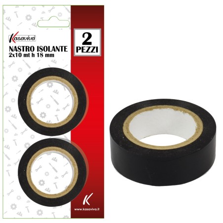 NASTRO ISOLANTE KASAVIVA 18 MM 2 PZ NERO