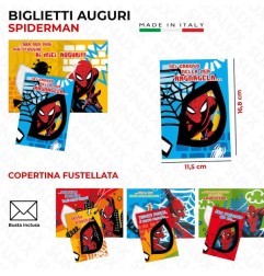 BIGLIETTI AUGURI SPIDERMAN ASS.