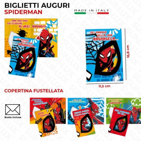 BIGLIETTI AUGURI SPIDERMAN ASS.