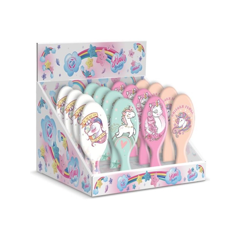 SPAZZOLA CAPELLI UNICORNO OVALE