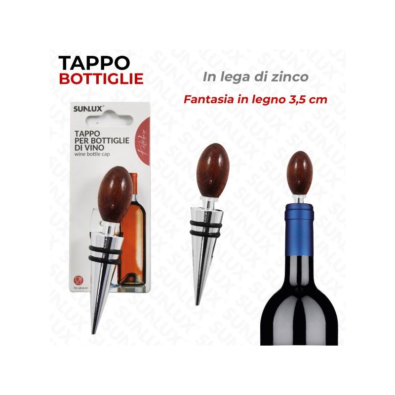 TAPPO PER BOTTIGLIE DI VINO LEGA DI ZINCO