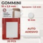 GOMMINI AUTO ADESIVI TRASPARENTI 10X2.5MM 20PZ