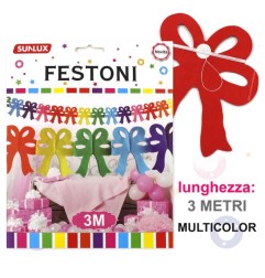FESTONE FIOCCO MULTICOLOR 3MT