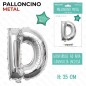 PALLONCINO ARGENTO LETTERA D
