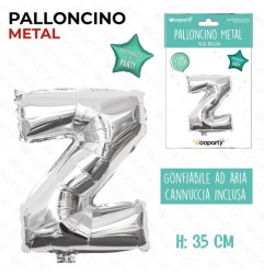 PALLONCINO ARGENTO LETTERA "Z" 35CM