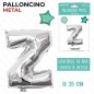 PALLONCINO ARGENTO LETTERA "Z" 35CM