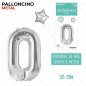 PALLONCINO MYLAR ARG.NUMERALI "0"