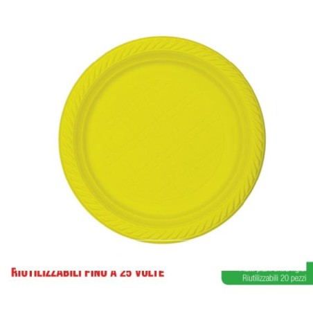 BG PIATTI PIANI YELLOW 20PZ