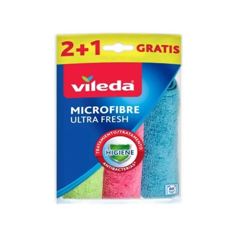 VILEDA PANNO MICROFIBRE ULTRA FRESH 2+1PZ