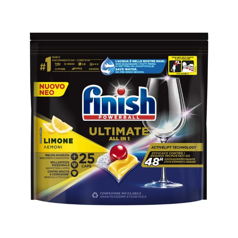 FINISH TABS ULTIMATE LEMON 25PZ