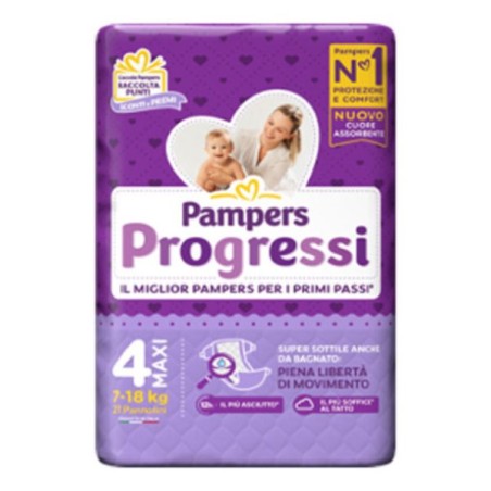 PAMPERS PROGRESSI TG.4 MAXI 7-18KG 21PZ