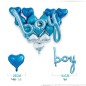 PALLONCINO MYLAR CUORE  BLU BOY 15PZ