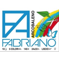ALBUM FABRIANO ARCOBALENO 140GR 24X33CM 10FF