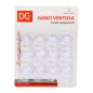 DC CASA GANCIO VENTOSA PLAST.TRASPARENTE 3CM 12PZ