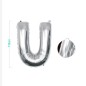 PALLONCINO MYLAR LETTERA U ARGENTO 110CM