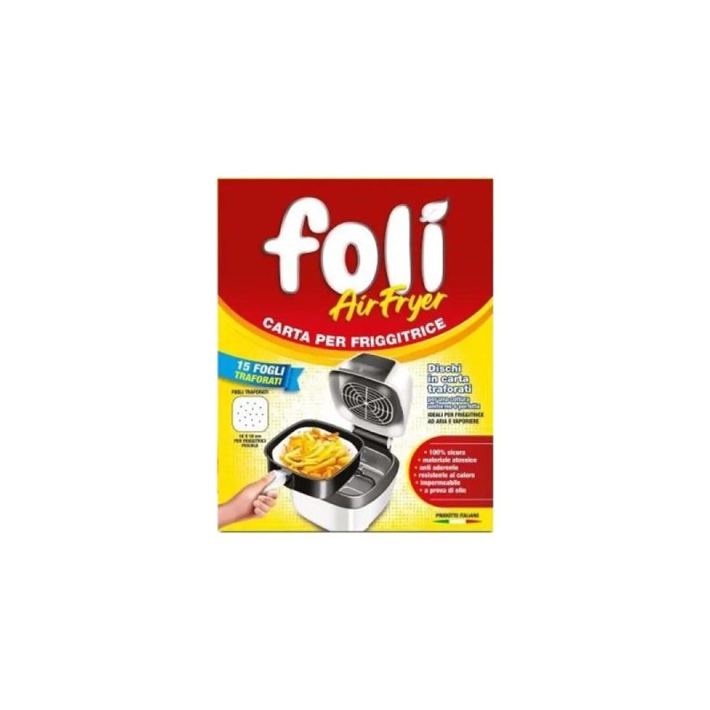 FOLI AIR FRYER FOGLI FRIGGITRICE ARIA 18X18CM 15PZ