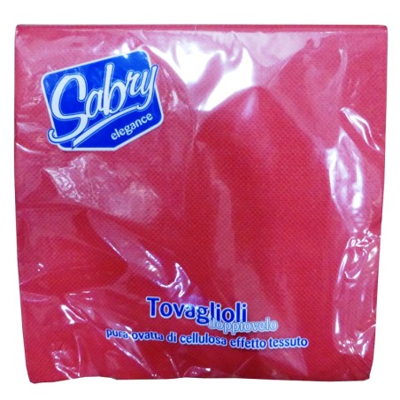 TOVAGLIOLI CARTA SABRY ELEGANCE 38X38 CM ROSSO