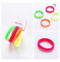 MELISSA ELASTICO CAPELLI 19CM 4PZ FLUO