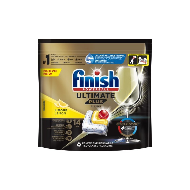 FINISH TABS ULTIMATE PLUS LIMONE 14PZ