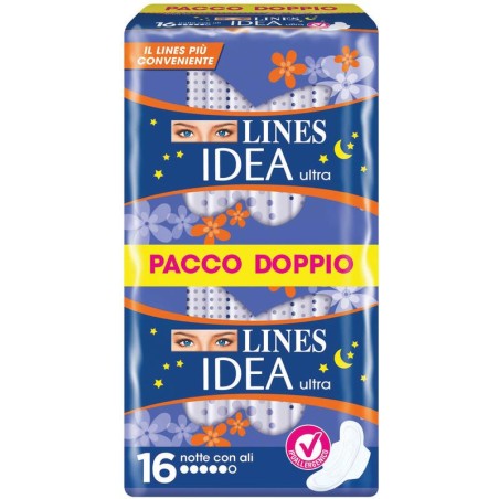 LINES IDEA ULTRA NOTTE PACCO DOPPIO ASSORB.PZ 16