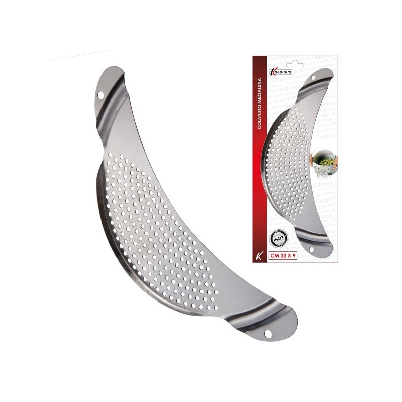 COLATUTTO MEZZALUNA INOX 33X9CM