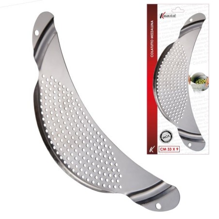COLATUTTO MEZZALUNA INOX 33X9CM