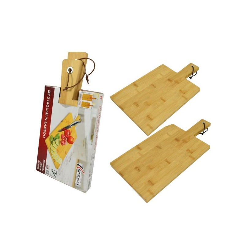 SET 2 TAGLIERI IN BAMBOO 33X15/38X17CM