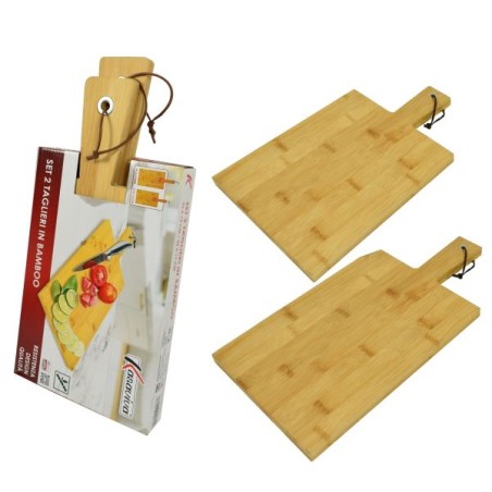 SET 2 TAGLIERI IN BAMBOO 33X15/38X17CM