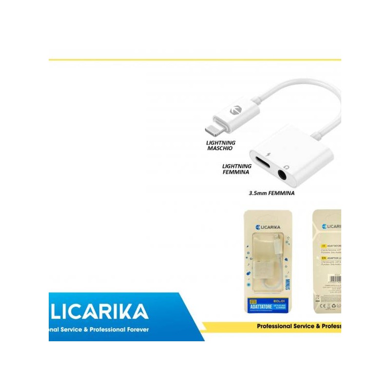 OTG 3.5MM FEMMINA E LGT FEMMINA A LGT MA