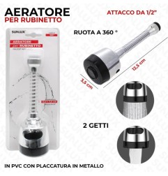 SUNLUX AERATORE RUBINETTO 2 GETTI 3,5X12CM