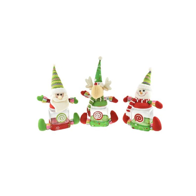 BABBO NATALE/SNOWMAN/RENNA CANDY 32-35CM