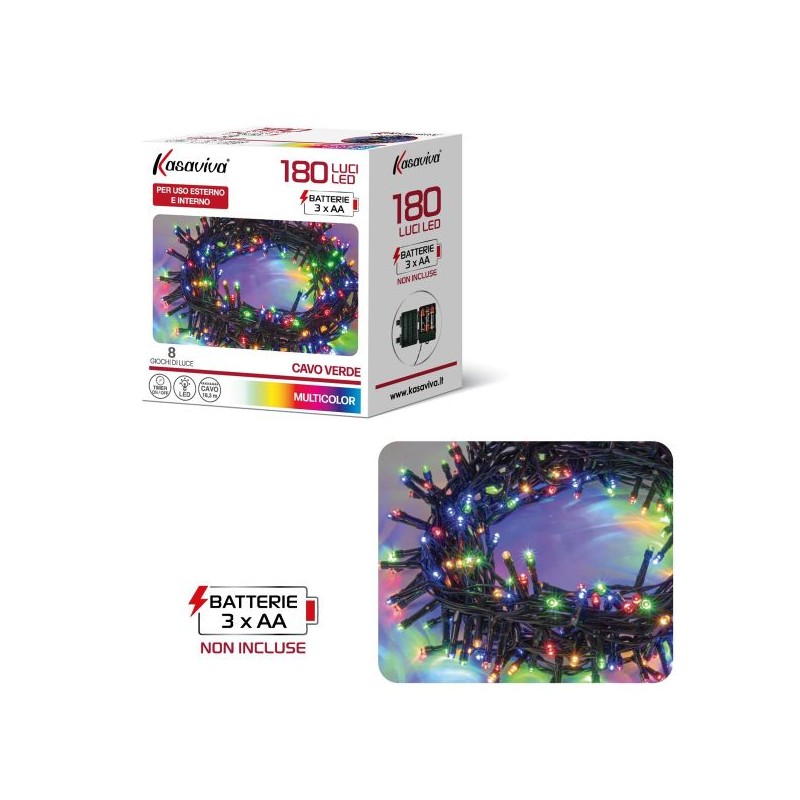 FILO A BATTERIA LED 180 MULTICOLOR