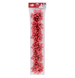 COCCARDA METALLIZZATA 6CM 6PZ  ROSSO