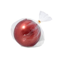 CANDELA SFERA 6CM ROSSO METALLIZZATO