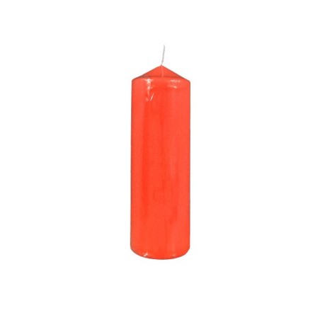 CANDELA PILLAR DIA.5XH.15CM ROSSO LACCATO